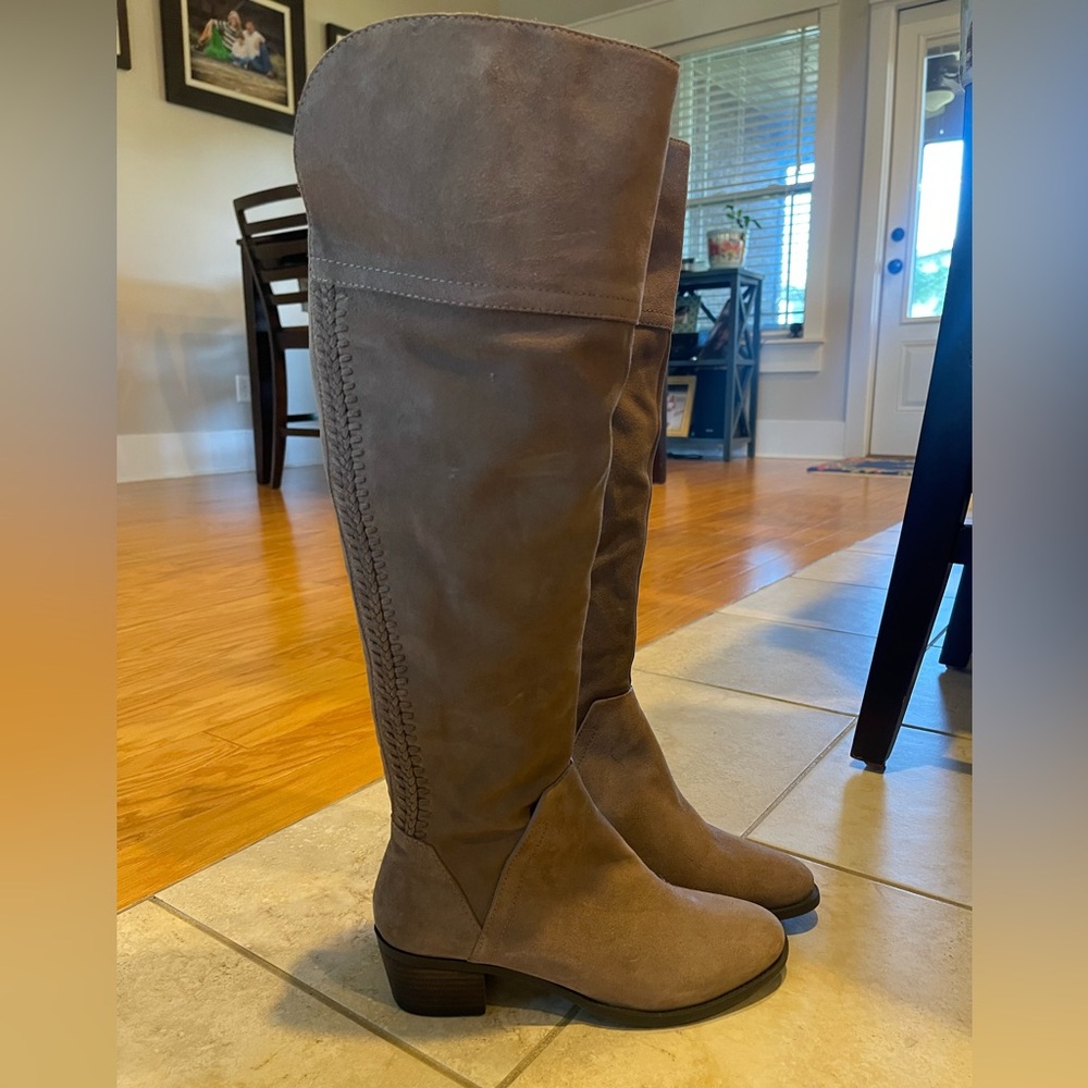NEW Vince Camuto Taupe Over the Knee Boots
